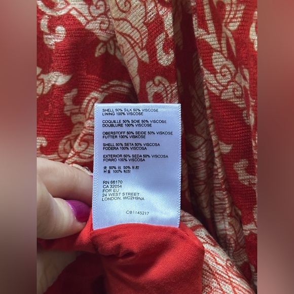 Anthropologie Skylar Silk Blend Surplice Mini Dress Boho Chic Women 4 Romantic - Picture 12 of 13